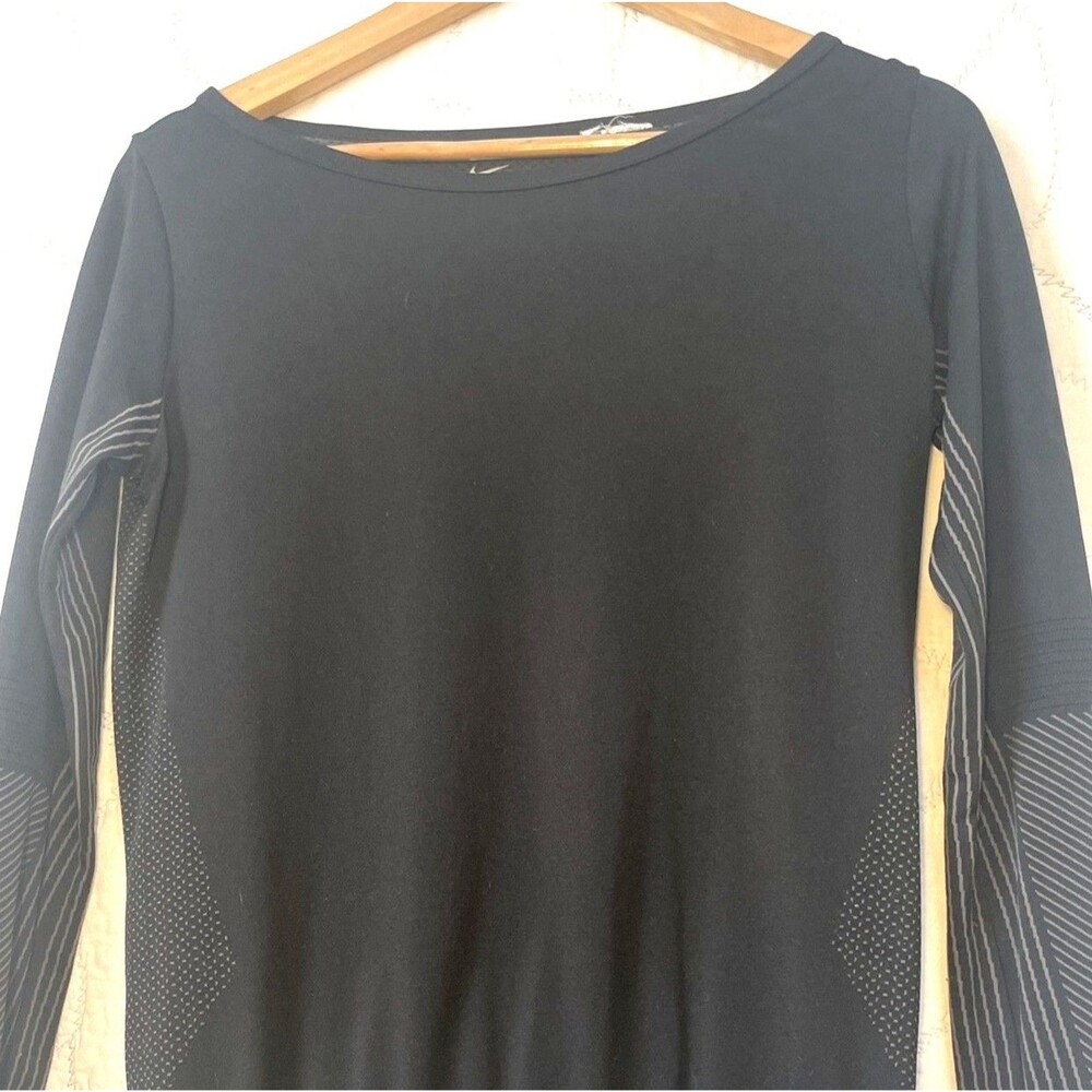 Nike Dri-FIT T-Shirt Black Grey Digital Glitch Print WoMens sz. Small